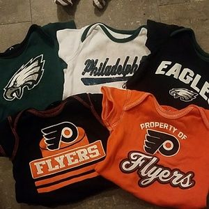 Philadelphia Eagles &Flyers onesie